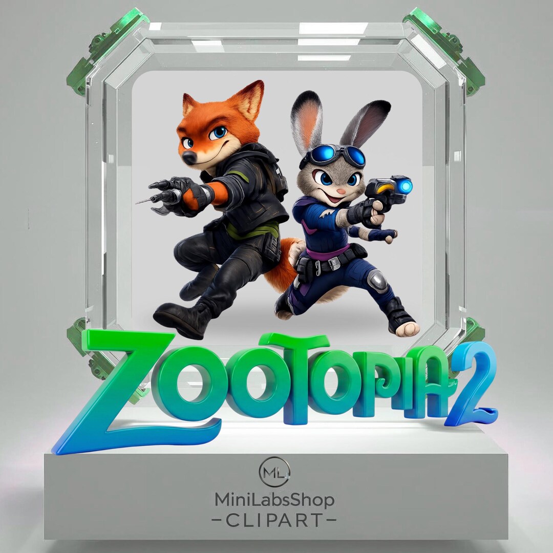 Zootopia 2 Clipart | Judy Hopps Nick Wilde | Cartoon PNG SVG Bundle ...