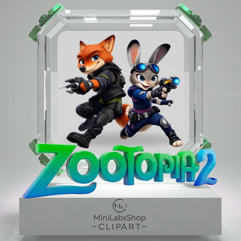 Zootopia 2 Clipart | Judy Hopps Nick Wilde | Cartoon PNG SVG Bundle ...