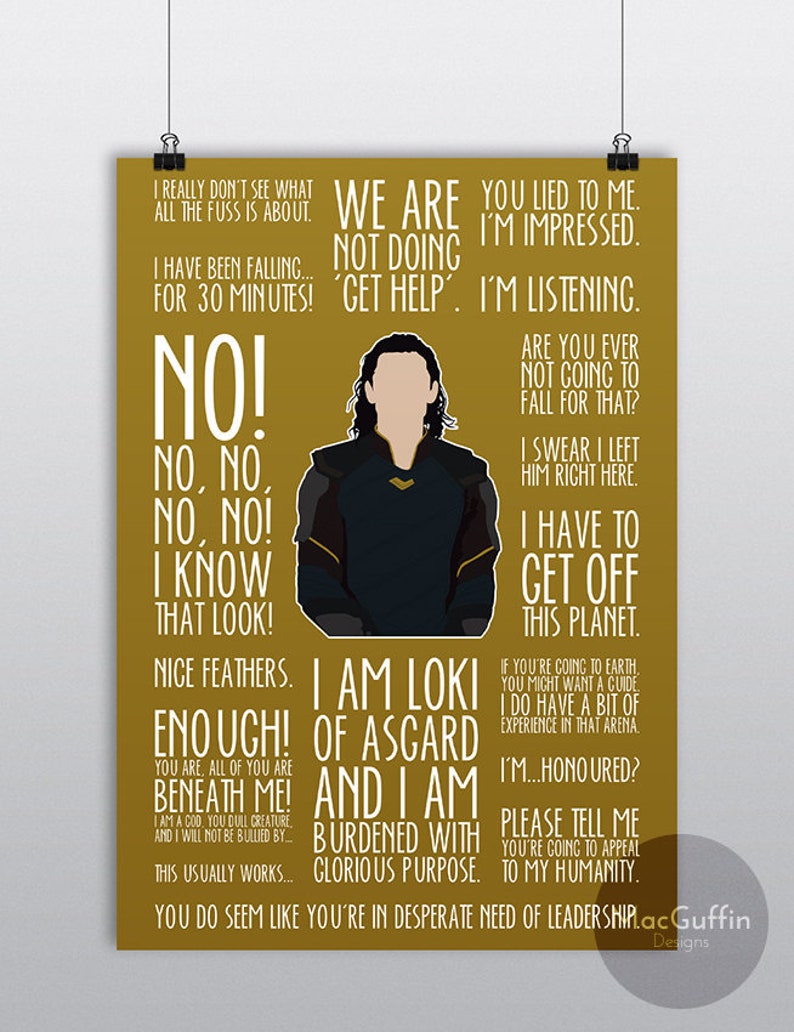 Made to order Choose from 2 editions Loki poster