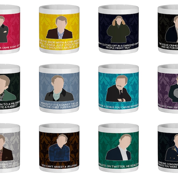 Sherlock - John Watson 11oz ceramic mug - Choose from 12 episodes (Made to order)