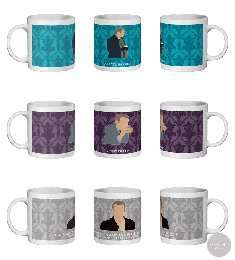 Sherlock Greg Lestrade 11oz ceramic mug Choose from 11 episodes Made to order image 4