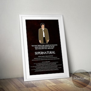 Supernatural Poster - Wähle aus 3 Charakteren (Made to order)