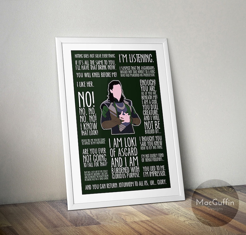 Made to order Choose from 2 editions Loki poster