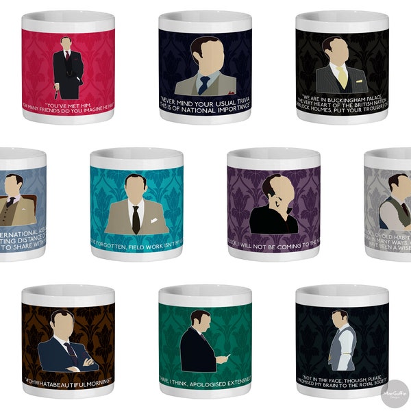 Sherlock - Mycroft Holmes 11oz ceramic mug - Choose from 10 episodes (Made to order)