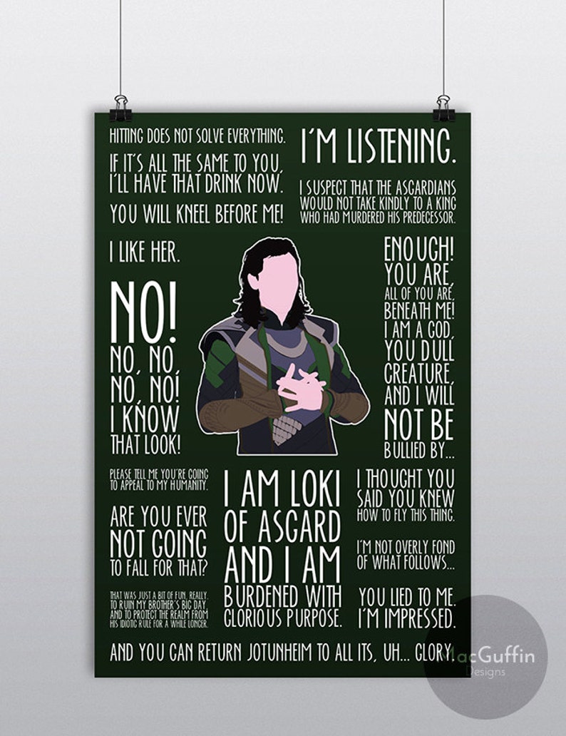 Made to order Choose from 2 editions Loki poster