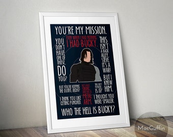 Bucky Barnes / The Winter Soldier poster - Choose from 2 editions (Made to order)