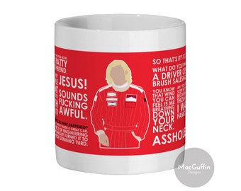 Rush - James Hunt 11oz ceramic mug (Made to order)