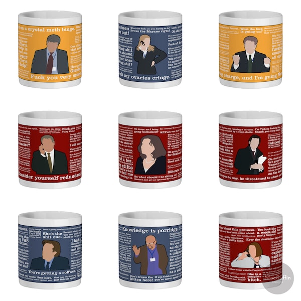 The Thick of It 11oz ceramic mug - Choose from 9 characters (Made to order)