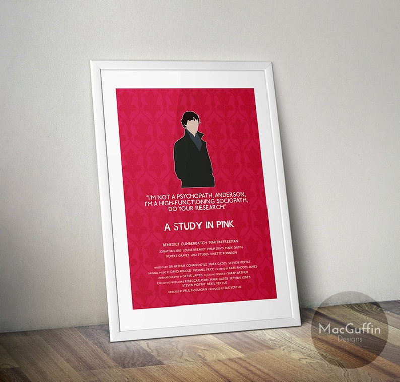 Sherlock Sherlock Holmes poster Choose from 12 episodes Made to order image 1