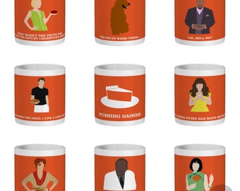 Pushing Daisies 11oz ceramic mug - Choose from 9 characters/designs (Made to order)
