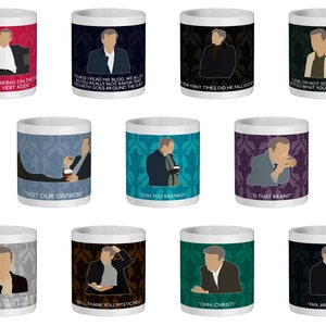 Sherlock Greg Lestrade 11oz ceramic mug Choose from 11 episodes Made to order image 1