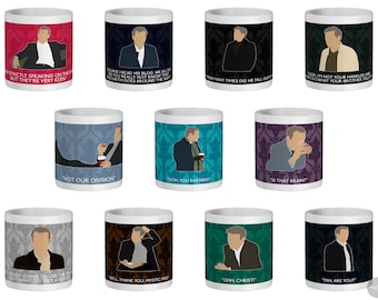 Sherlock - Greg Lestrade 11oz ceramic mug - Choose from 11 episodes (Made to order)