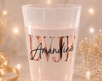 Personalized Hen Party Cup - Wedding Stag Party Cup - Transparent Cup - Bride and Groom Gift - Maid of Honor Gift - Hen Party