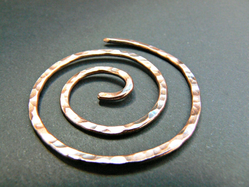 Copper Wire Shawl Pin Hammered Textured Spiral Sweater Pin for Knitwear, Boxed Celtic Brooch Christmas Gifts for Knitters image 4