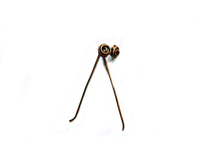 Copper Stud Earrings ~ Minimalist earrings ~ Rose Earrings
