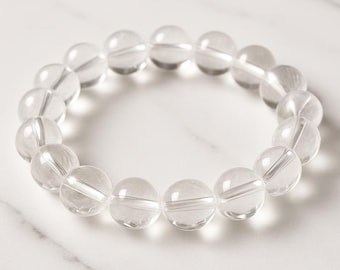 Clear Quartz Crystal Bracelet • Gemstone Healing Jewelry