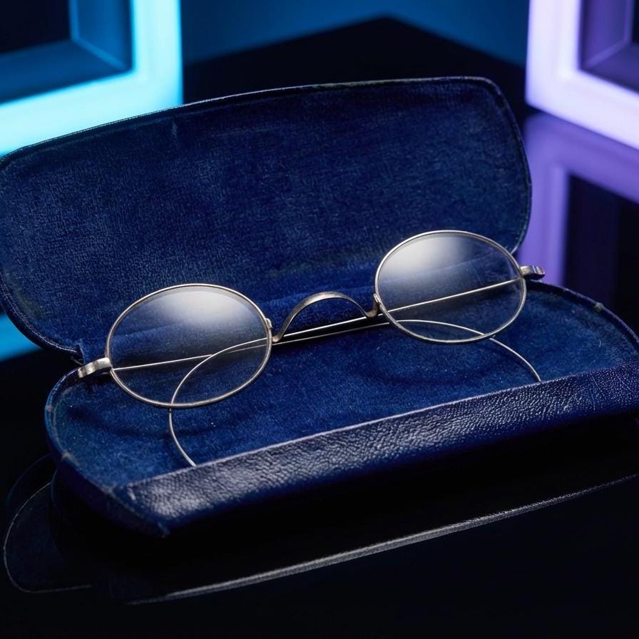 Very Early - 1920s Antique Super Thin Gold Tone Wire Rim Eye Glasses - Eyeglasses Spectacles