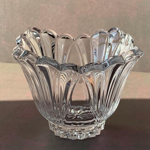 Vintage Oneida Juilliard Lead Crystal Clear Glass 4" Bowl Made in Germany, Votive Candle Holder, Oneida, Julliard, Paneled, Giftware