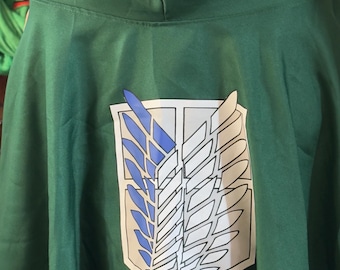 Attack on Titan Survey Corps Green Hooded Cloak - Brand New, Never Worn (Missing Front Button - Easy Fix!)
