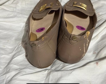 VINTAGE Slip On Beige Flats-Gently Worn