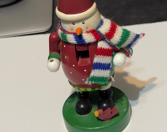 VINTAGE Wooden Snowman Nutcracker-Mid 2000’s