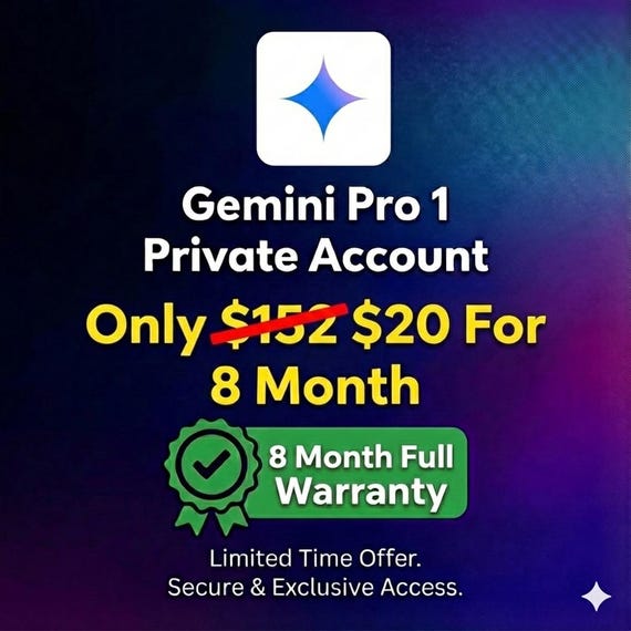 Google Gemini Pro 8 Month + 2TB Drive + Veo 3 Advanced + 5 Family Slots