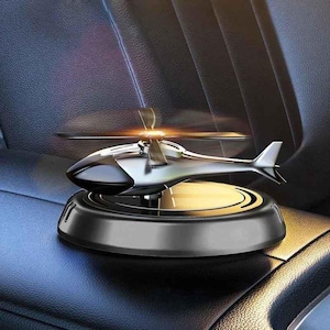 Difusor solar giratorio con forma de helicóptero para coche: ambientador automático de aromaterapia