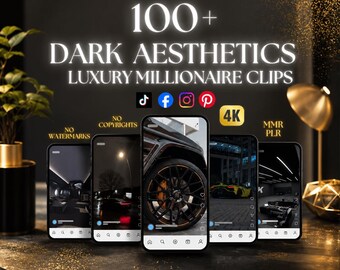Dark Luxury Reels Bundle: 100+ Faceless Marketing Videos (Digital Download)