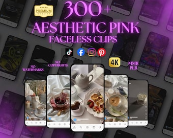 Esthetische roze clips Canva-sjabloon Voorbewerkte vrouwelijke Instagram-rollensjabloon roze haspel Videocontent Creator Branding Kit