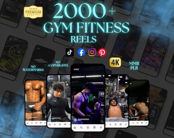 2000+ Gym Reels Bundle | Women & Men Workout Content | Fitness Motivation Videos