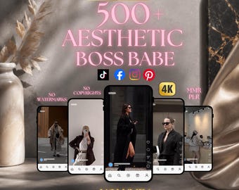 500+ Boss Babe Faceless Reels Bundle (4K, MRR, PLR)