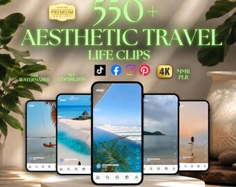 550+ Travel Reels: Faceless Instagram & TikTok (Digital Download)