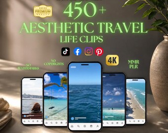 Travel Reels: 450+ HD Video Clips (MRR & PLR) (Digital Download