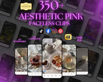 Sjabloon roze esthetische haspels Canva voorbewerkte Instagram haspelsjabloon Vrouwelijke content Creator Social Media Video Kit