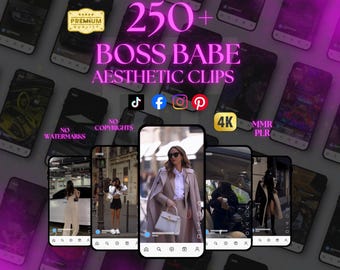 250+ clips voor Boss Babe Reels (digitale download)