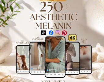250+ Melanin Stock Videos | Luxury Lifestyle 4K Reels (MRR PLR)