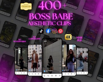 400+ filmische clips van Boss Babe Reels (digitale download)
