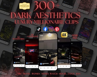 300+ donkere luxe haspels: gezichtsloze marketing, MRR/PLR (digitale download)