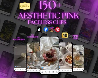Roze canvas haspelsjabloon Esthetisch vrouwelijk Instagram-rollen Voorbewerkte content Creator Branding Videokit