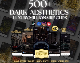 Viral Dark Luxury Faceless Reels Bundle: Luxury Cars, Lifestyle Clips (Digital Download)