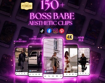 150+ Boss Babe Reels Clips (Digital Download) – Faceless Content Bundle.