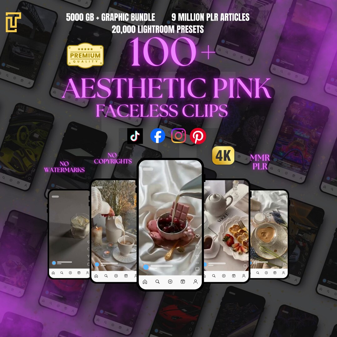 Pink Faceless Reels Bundle: HD Travel Videos (MRR, PLR) - Etsy