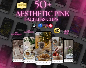Feminine Instagram Reels Canva Template Pink Aesthetic Clips Pre Edited Content Creator Video Marketing Bundle