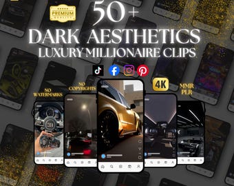 Dark Luxury Reels: Faceless Marketing Video Bundle (MRR & PLR) (Digital Download)