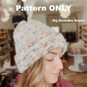 Big Snow Day Beanie KNITTING PATTERN