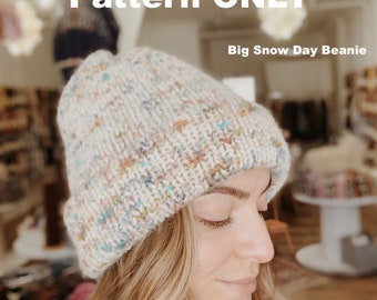 Big Snow Day Beanie KNITTING PATTERN