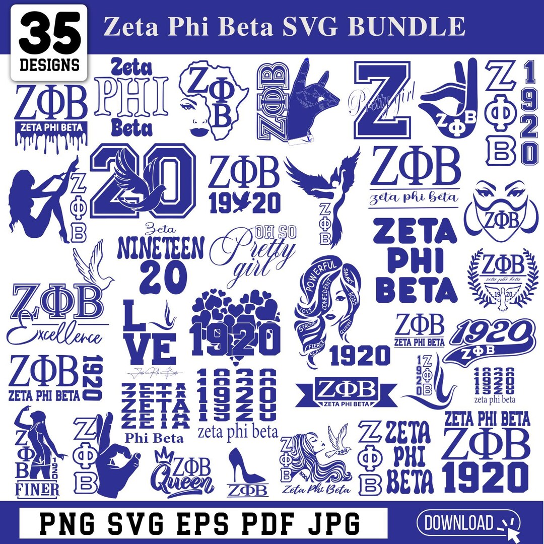 Zeta Phi Beta SVG Bundle, Sorority Greek Letters (digital Download) - Etsy