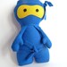Greg Howard reviewed Ninja handmade fabric doll - BLUE NINJA