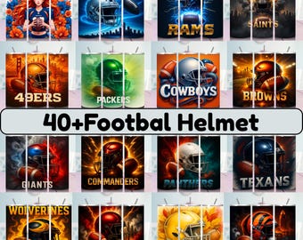 Football Helmet PNG Bundle | Sports Clipart, Tumbler Wraps (Digital Download)