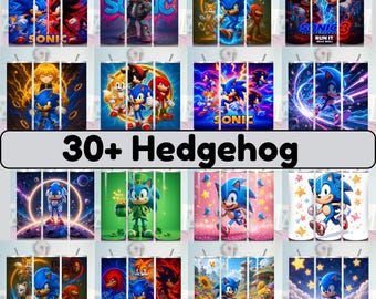 30+ Sonic Hedgehog Tumbler Wrap Bundle 3D Cute Sonic Splash Tumbler Wrap, Sonic Colorful Tumbler Wrap , 20oz Skinny Sonic Tumbler Wrap